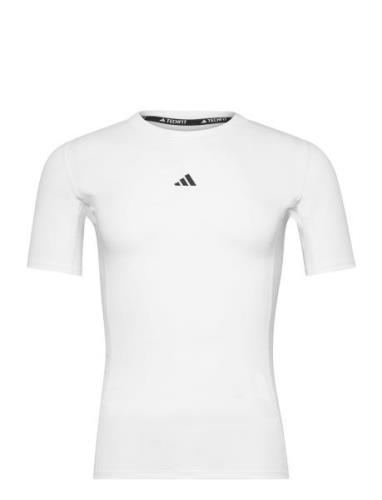 Tf Tee Sport Men Sports Clothes Sport Tops Sport T-Skjorte White Adida...