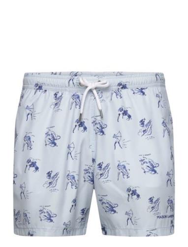 Maillot Print Heracles Designers Shorts Blue Maison Labiche Paris