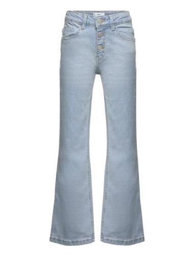 Buttons Flare Jeans Bottoms Jeans Bootcut Jeans Blue Mango