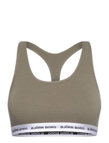 Core Logo Soft Top 1P Sport Women Sport Clothing Sport Bras - All Khak...