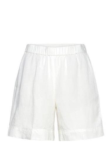 Rel Linen Blend Pull On Shorts Bottoms Shorts Chino Shorts White GANT