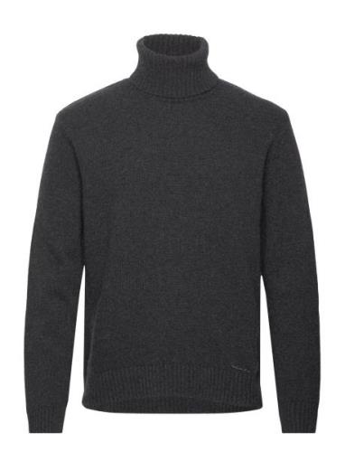 M. Lambswool Knit Turtle Designers Knitwear Turtlenecks Grey HOLZWEILE...