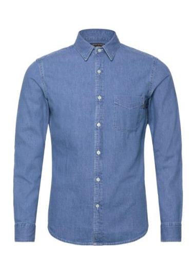 Slim Original Woven Tops Shirts Denim Shirts Blue Dockers