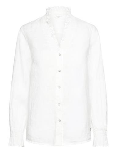 Rici - Shirt Tops Shirts Linen Shirts White Claire Woman