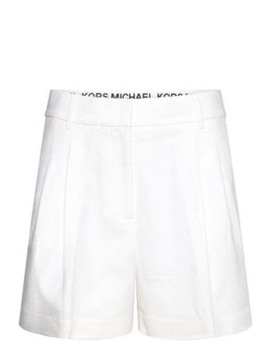 Pleated Short Bottoms Shorts Chino Shorts White Michael Kors