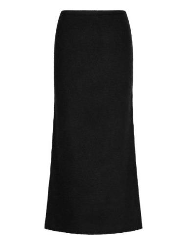 Knittted Maxi Skirt Skirts Knee-length & Midi Skirts Black Gina Tricot