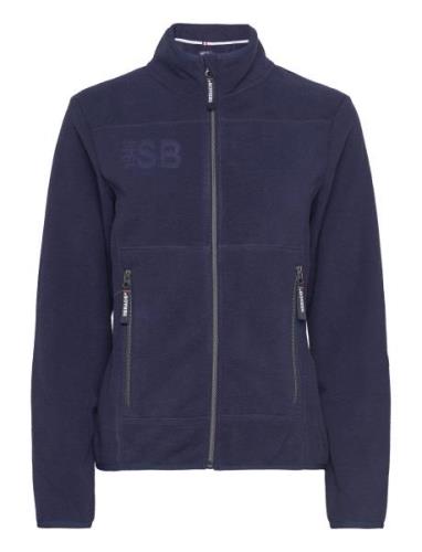 Fleece W Jacket Tops Sweatshirts & Hoodies Fleeces & Midlayers Navy Se...