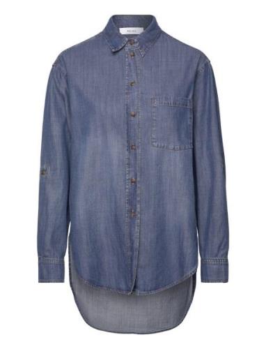 Carter Tops Shirts Denim Shirts Blue Reiss