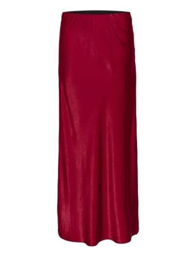 Estellemw Long Skirt Skirts Maxi Skirts Burgundy My Essential Wardrobe