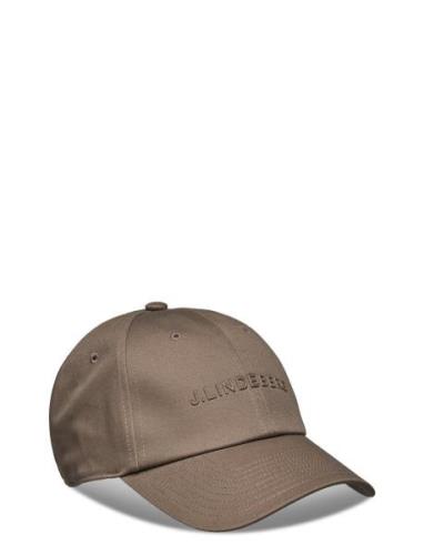 Elijah Cotton Logo Cap Designers Headwear Caps Beige J. Lindeberg