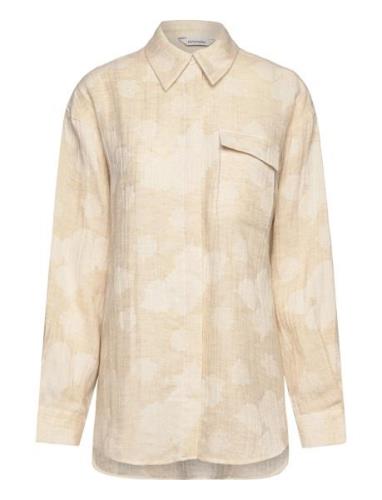 Dais Jacquard Shirt Designers Shirts Long-sleeved Beige HOLZWEILER