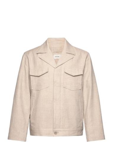 Sivert Linen Mix Jacket Designers Jackets Light Jackets Beige HOLZWEIL...