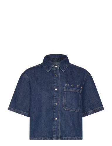 Ivy-Uta Over Ss Shirt Tops Shirts Denim Shirts Blue IVY Copenhagen