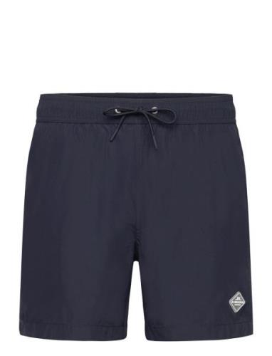 Banks Solid Swim Trunks Designers Shorts Navy J. Lindeberg