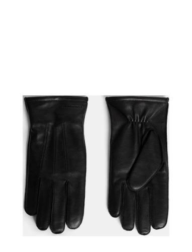 Milo Leather Glove Accessories Gloves Finger Gloves Black J. Lindeberg