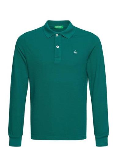 L/S Polo Shirt Tops T-shirts Polo Shirts Long-sleeved Polo Shirts Gree...