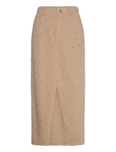 Cmmeteor-Skirt Skirts Maxi Skirts Brown Copenhagen Muse