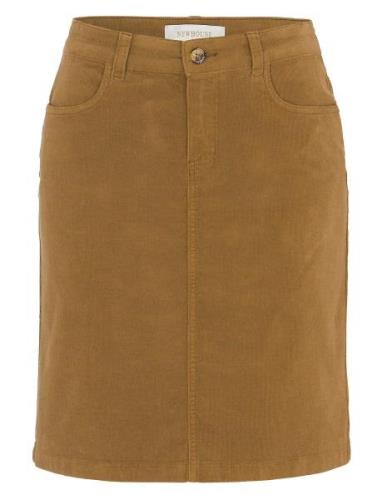 Lisa Minicord Skirt Skirts Short Skirts Brown Newhouse