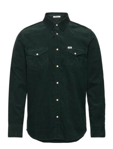 Western Shirt Tops Shirts Denim Shirts Green Wrangler