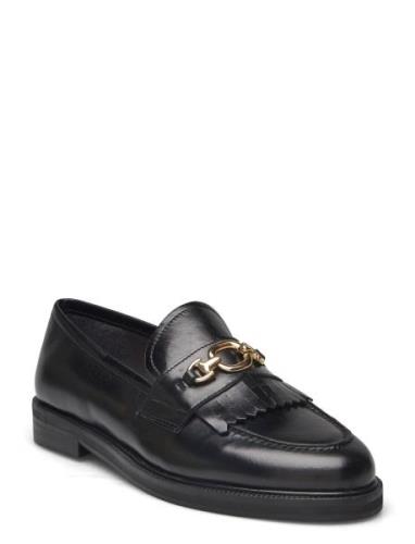 264-Delphes Cuir Shoes Flat Loafers Black Jonak Paris