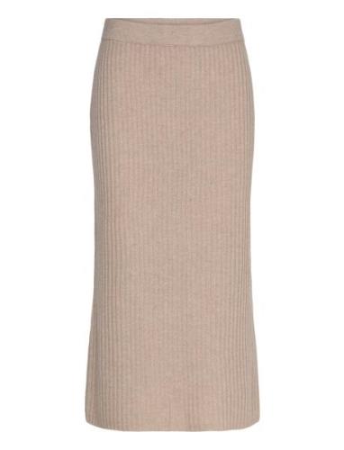 Lily Skirt Skirts Knee-length & Midi Skirts Beige Balmuir