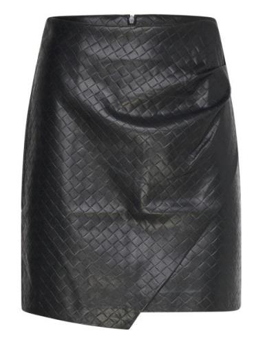 Lawrence Faux Leather Skirt Skirts Short Skirts Black Dante6