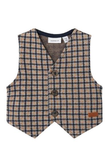 Nbmroxo Waistcoat Tops Vests Brown Name It