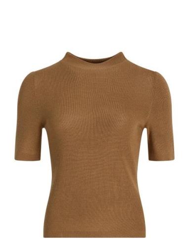 Viscose-Blend Knit Top, Kibri Tops Knitwear Jumpers Beige Ivo Nikkolo