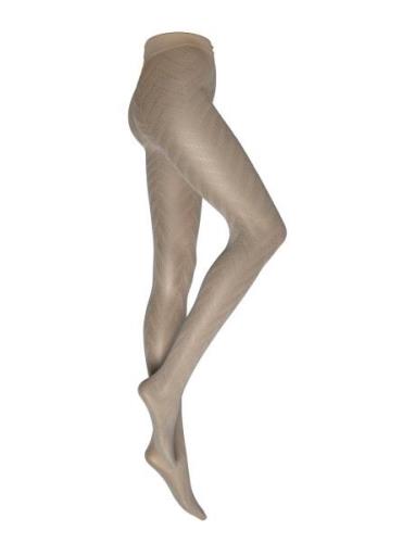 Ina Pointelle Tights Lingerie Pantyhose Cream Swedish Stockings