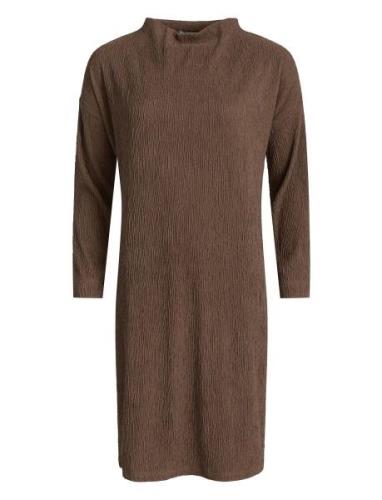 Long Sleeve Dress, Doriga Knælang Kjole Brown Ivo Nikkolo