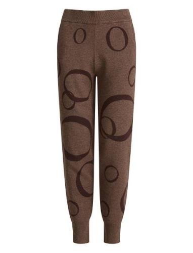 Knitted Trousers, Tandrell 1 Bottoms Trousers Straight Leg Brown Ivo N...