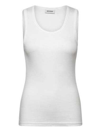 Standard Tank Top Tops T-shirts Sleeveless White Weekday