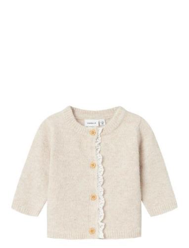 Nbfrikimmi Ls Knit Card Tops Knitwear Cardigans Cream Name It