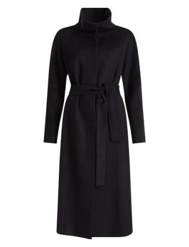 Wool Coat, Carlena Uldfrakke Frakke Black Ivo Nikkolo