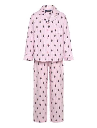 S6-Sleepwear Pant Set Pyjamassæt Pink Polo Ralph Lauren