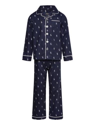 S6-Sleepwear Pant Set Pyjamassæt Navy Polo Ralph Lauren