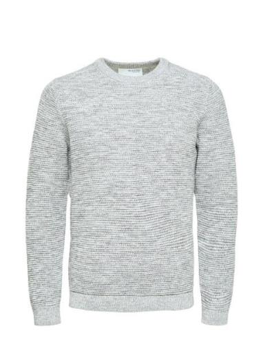 Slhvince Ls Knit Bubble Crew Neck Noos Tops Knitwear Round Necks Grey ...