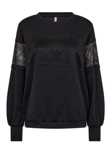 Sc-Banu Tops Sweatshirts & Hoodies Sweatshirts Black Soyaconcept