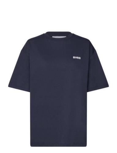 Smaustin Boxy Ss T-Shirt Tops T-Kortærmet Skjorte Navy Svea