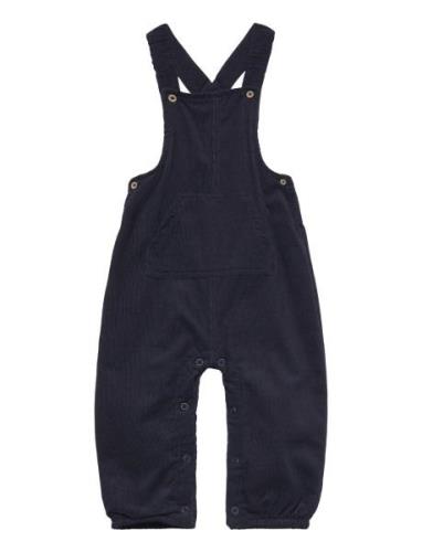 Overall Corduroy W. Lining Bottoms Dungarees Navy Minymo