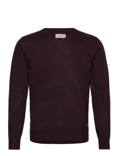 Bhbruton V-Neck Knit Noos Pullover Tops Knitwear V-necks Brown Blend