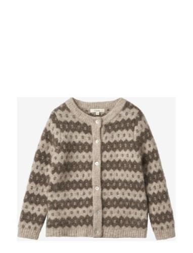 Star Nordic Cardigan Tops Knitwear Cardigans Brown Fliink