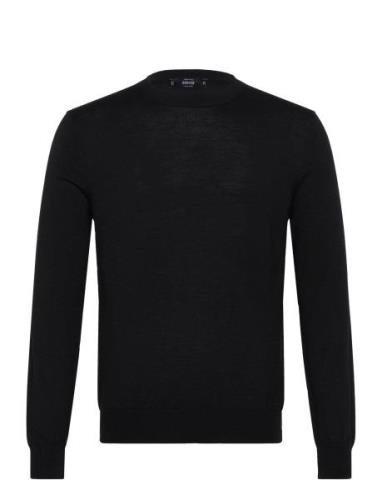 100% Wool Medium-Knit Sweater Tops Knitwear Round Necks Black Mango