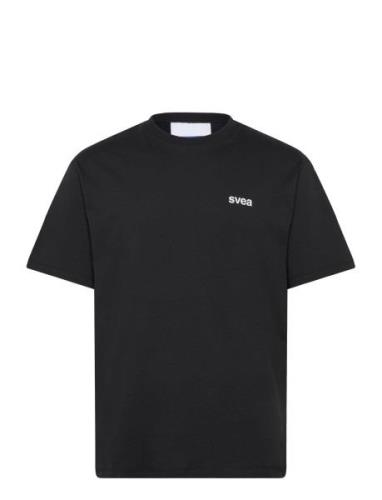 Smaustin Boxy Ss T-Shirt Tops T-Kortærmet Skjorte Black Svea