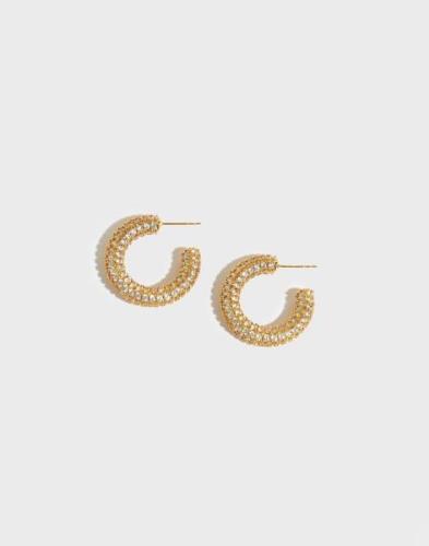 Muli Collection - Guld - 25mm Pave Hoops