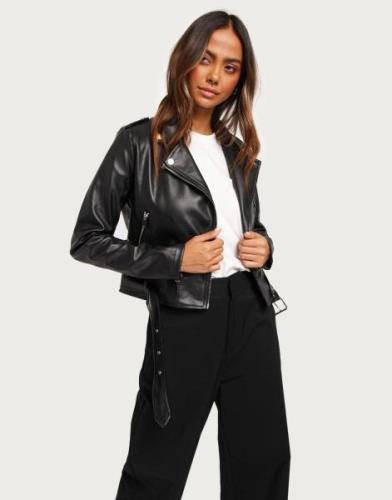 Nelly - Sort - Classic PU Biker Jacket