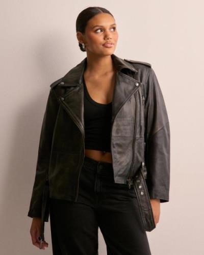 Selected Femme - Sort - Slfnana Biker Leather Jacket