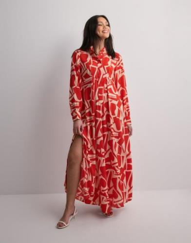 Only - Mønstret - Onlhelena Life L/S Maxi Dress Ptm