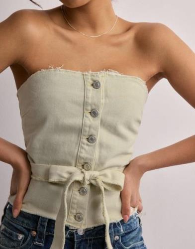 Only - Beige - Onlbardot Belt Corset Top Red Dnm C