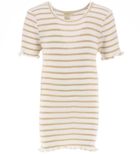 Minimalisma T-shirt - Silke/Bomuld - Blomst - Honey Stripes